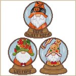 (image for) Monthly Gnome Snow Globes - October November December